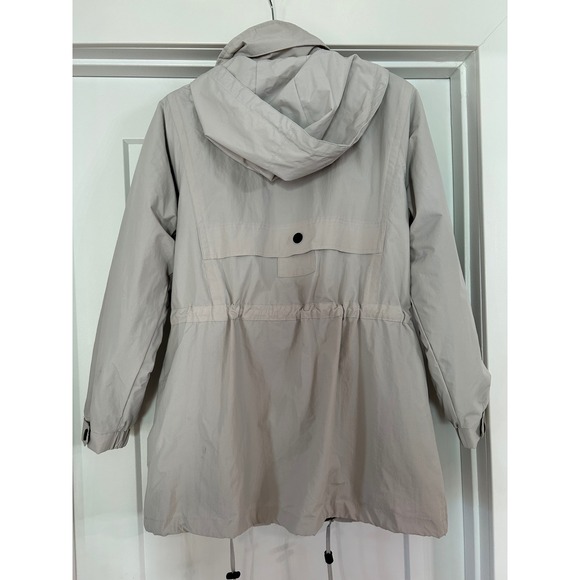 Vintage Tudor Court Beige Hooded Anorak Parka Jacket Womens Medium Adjustable‎ - Picture 4 of 6